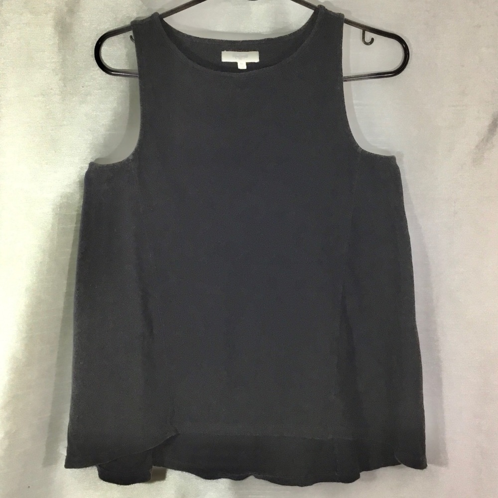 💎Madewell Black Longline Boho Tee Tank Top XS